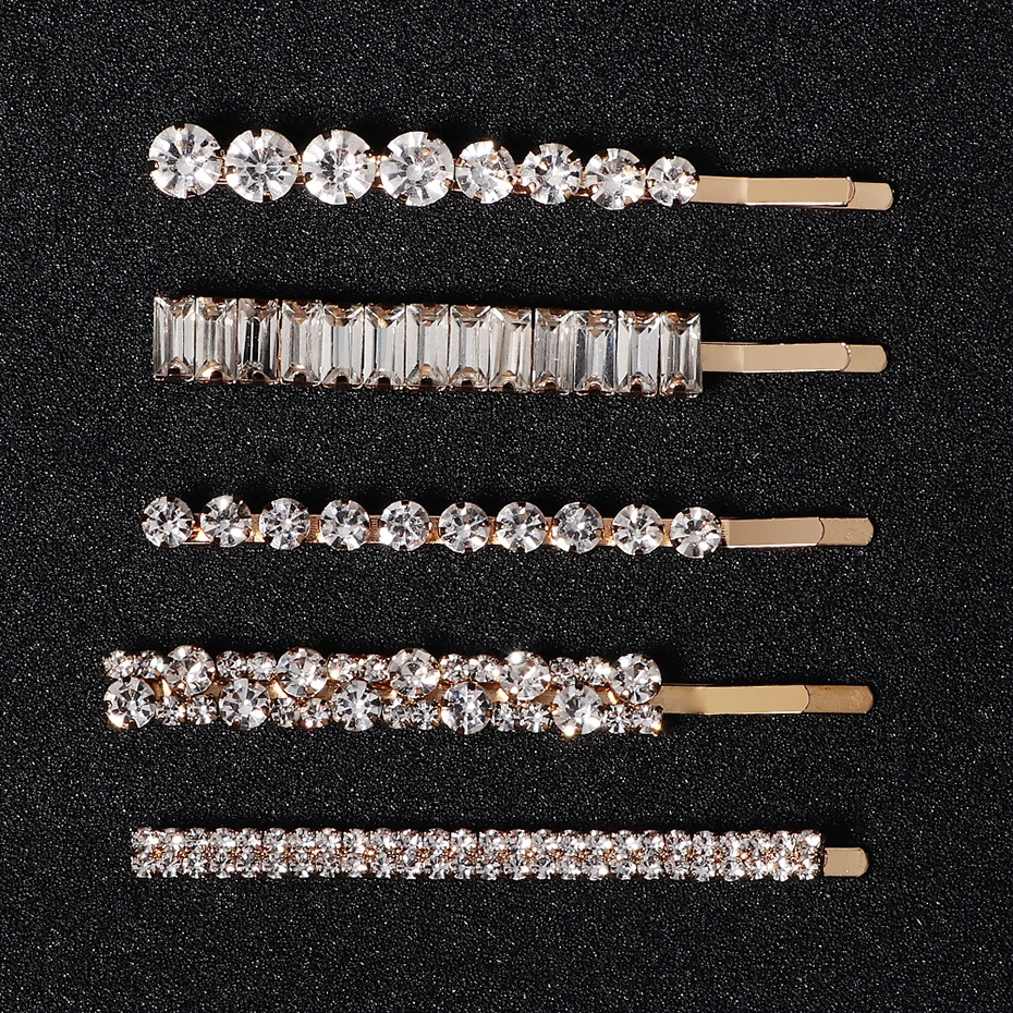 Miallo Fashion Rhinestone Hair Clips for Women Girls Hair Accessories Trendy Hair Jewelry Hairpin Headwear Party Headpiece Gift