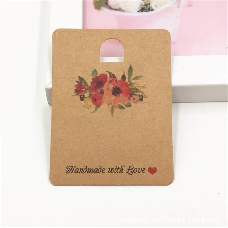 50pcs Paper Jewelry Display Stand Cards Earring Showcase Holder Organizer Packaging Gifts Small Businesses Supplies Material