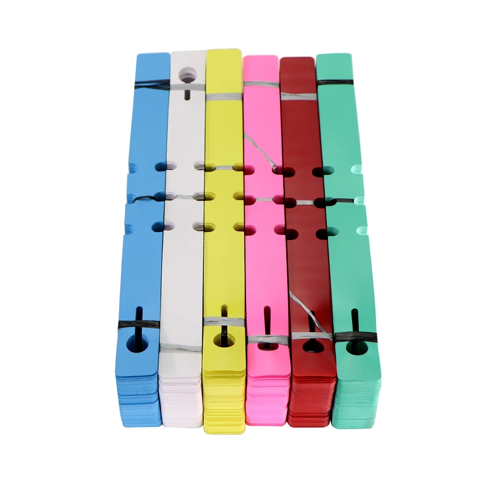 30-100PCS Gardening Garden Plant Nursery Hang Tag Label Plastic Identification Card Waterproof Ring Set Markers Reusable