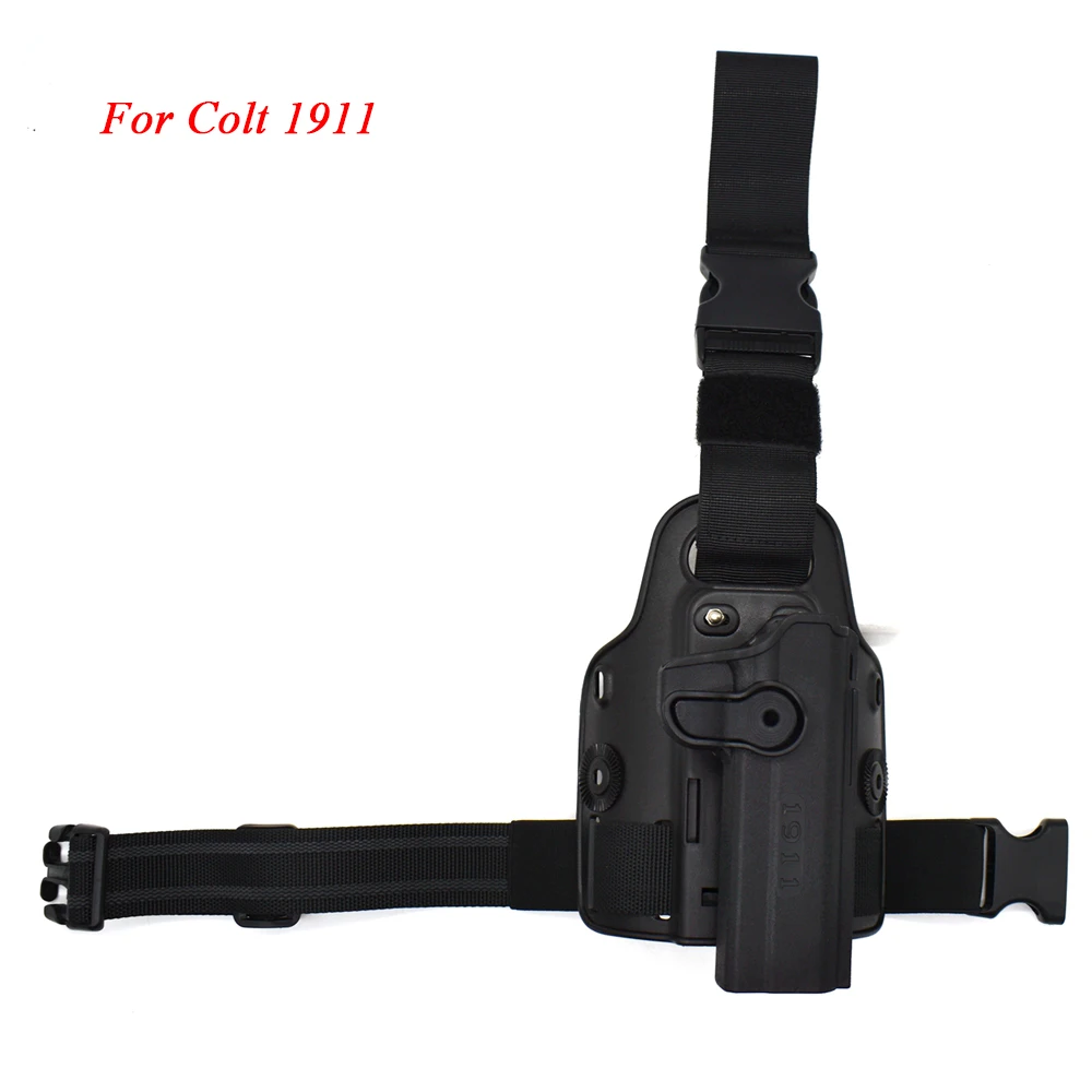Hunting Drop Leg Gun Holster Tactical Pistol Thigh Leg Holster Case For G 17 19 Colt 1911 Beretta M9 PX4 Storm