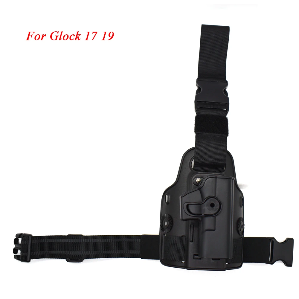 Hunting Drop Leg Gun Holster Tactical Pistol Thigh Leg Holster Case For G 17 19 Colt 1911 Beretta M9 PX4 Storm