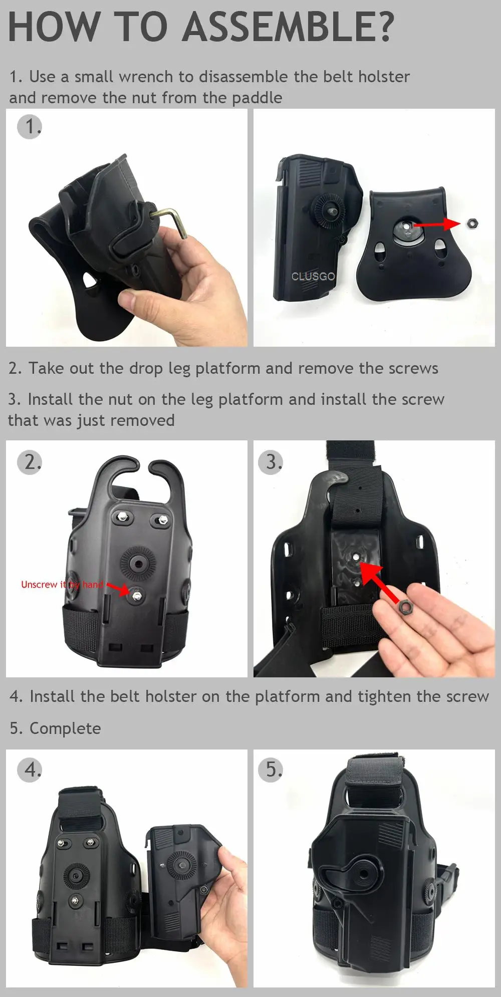 Hunting Drop Leg Gun Holster Tactical Pistol Thigh Leg Holster Case For G 17 19 Colt 1911 Beretta M9 PX4 Storm