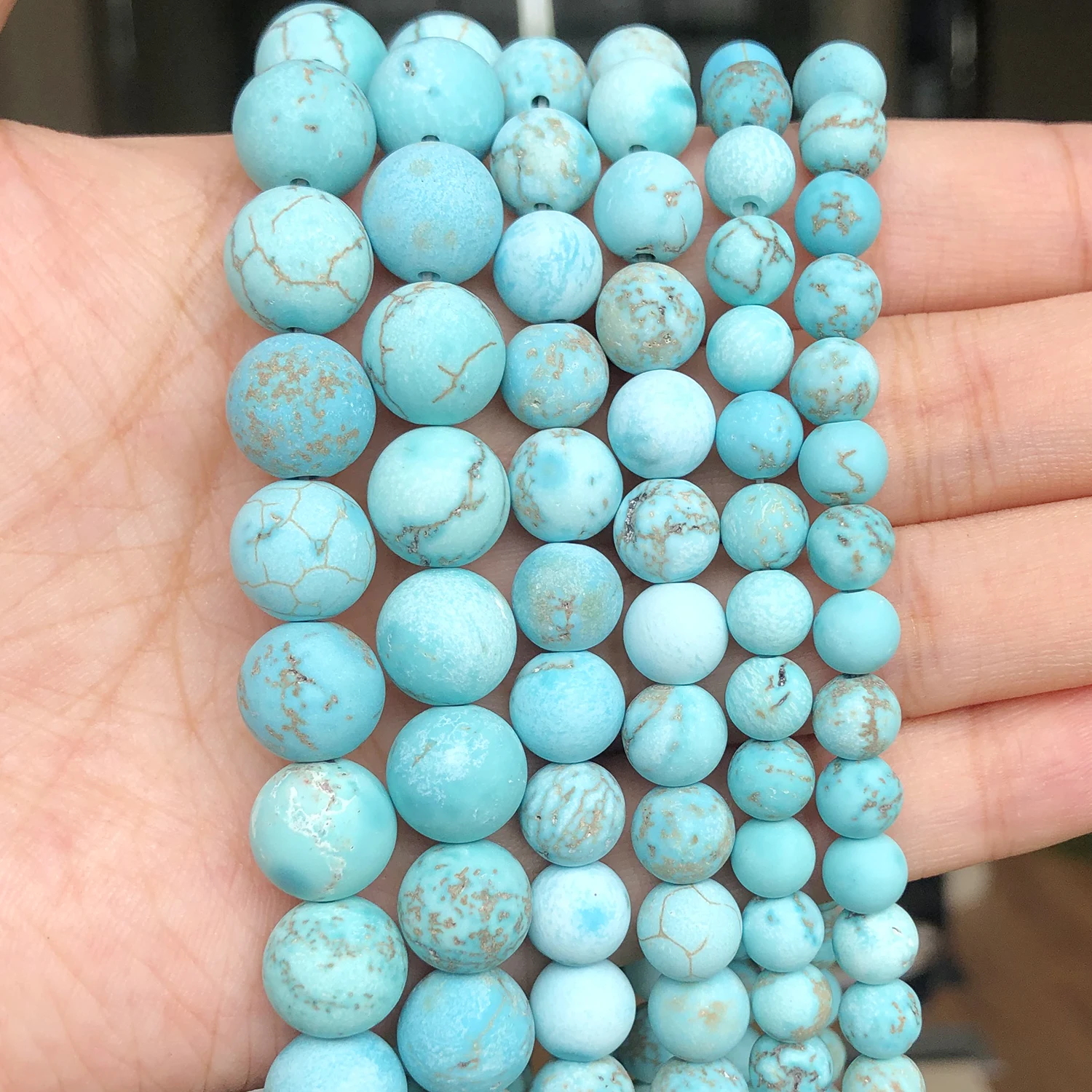 Natural Stone Beads African Turquoise Tiger Eye Jewelry Charm Gemstone Beads for Jewelry Making DIY Bead Bracelet Women 15inch