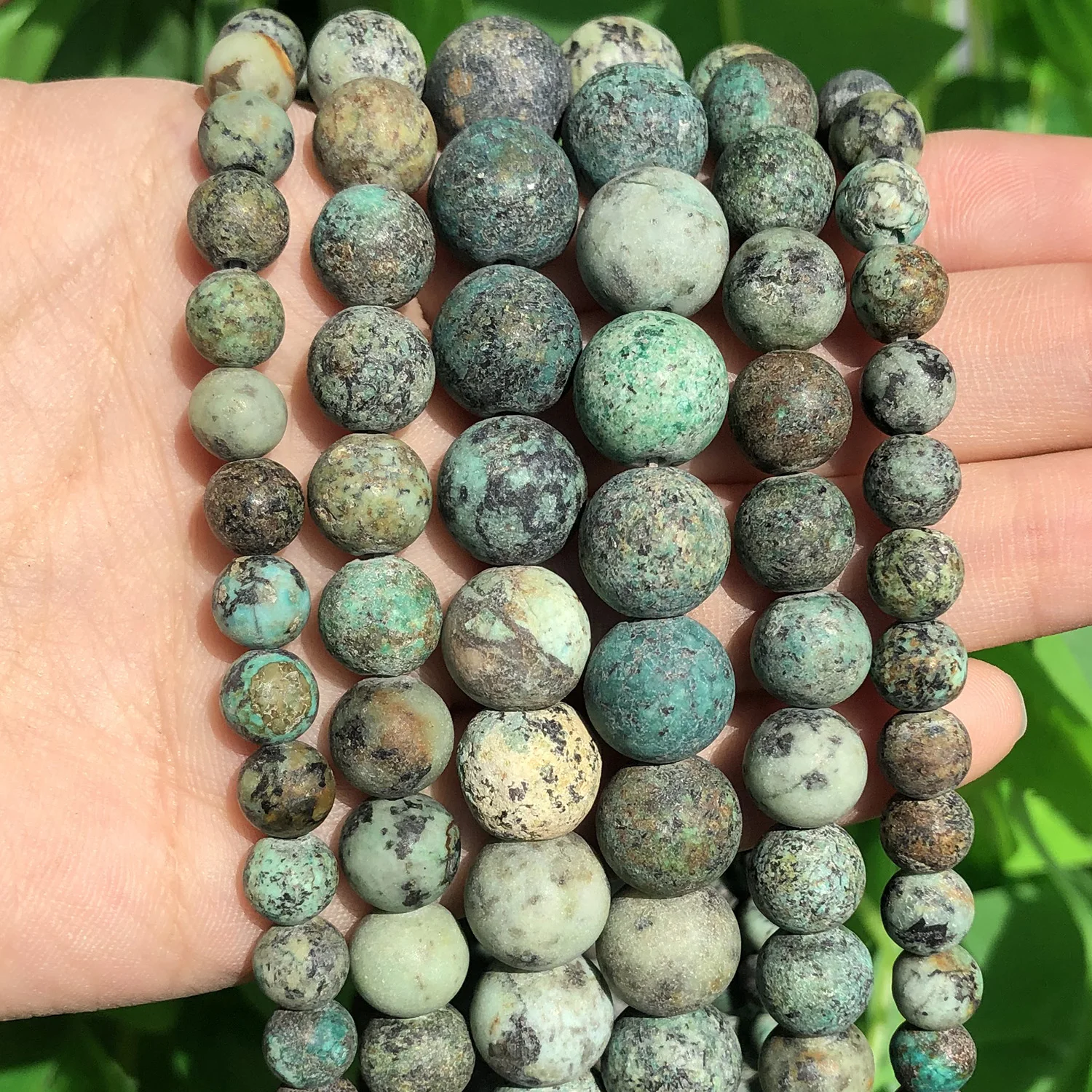 Natural Stone Beads African Turquoise Tiger Eye Jewelry Charm Gemstone Beads for Jewelry Making DIY Bead Bracelet Women 15inch
