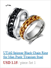 UTAG Fashion Black/White Ceramic Crystal Wedding Rings Jewelry For Women Girls Rose Gold Stainless Steel Bohemia Rin
