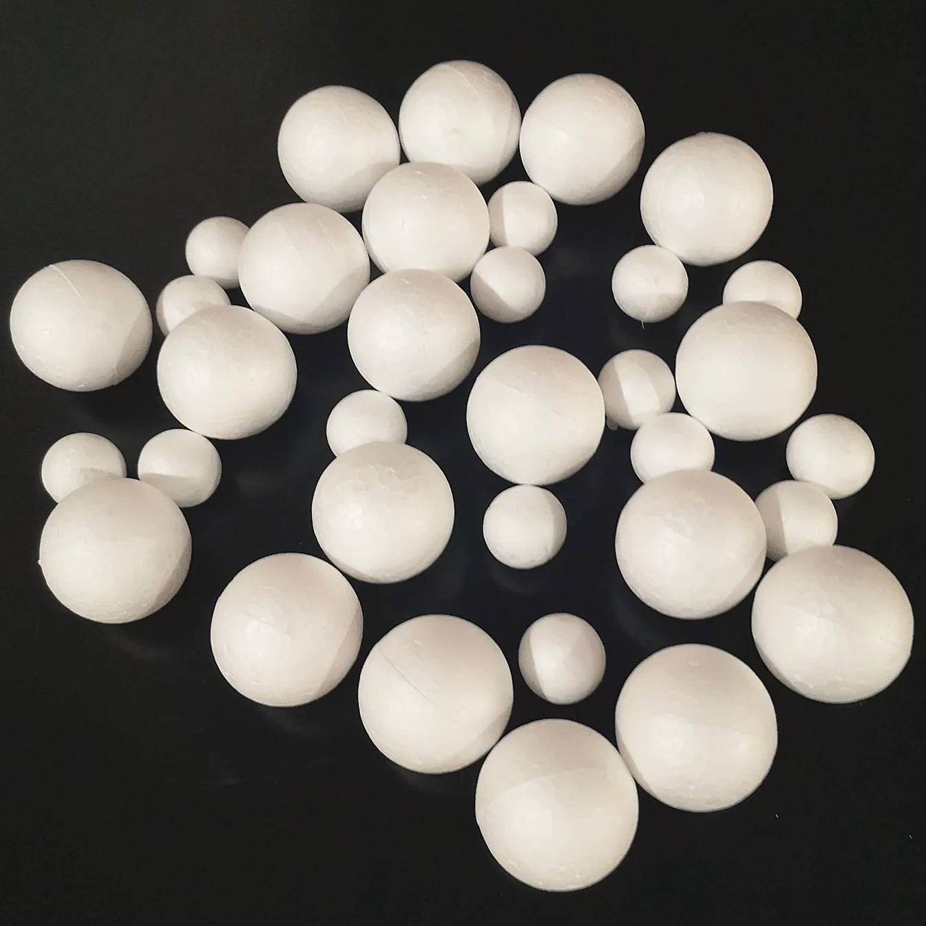 1/1.5/2/2.5/3/4/4.5/5cm Water Drop Modeling Shaped Styrofoam Crafts Flower Heart DIY Handmade White Foam Rose Buds Half Balls