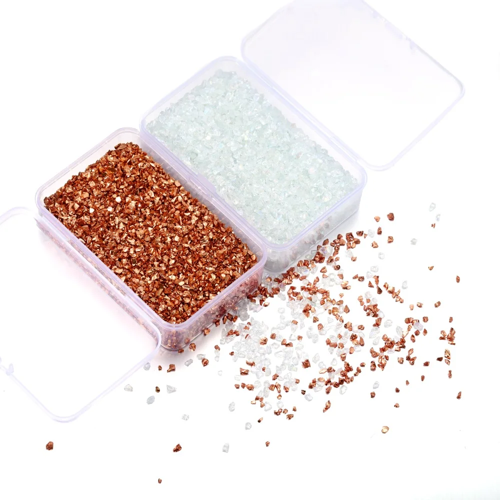 30-80g Colorful Crushed Glass Stones Resin Filling For DIY Epoxy Resin Mold Irregular Crystal Nail Art Decoration Jewelry Making