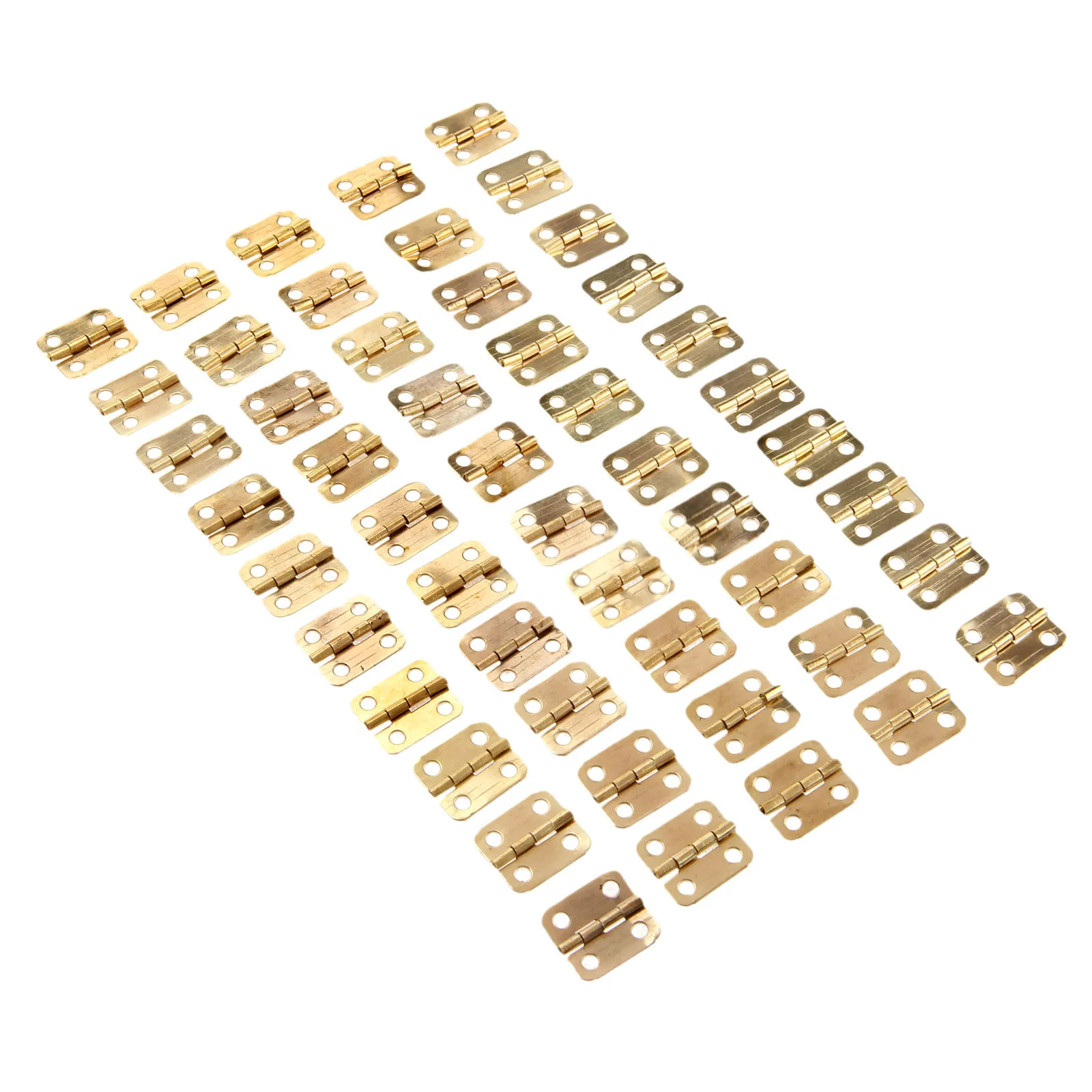50pcs Mini Small Jewelry Chest Gift Wine Wooden Box Case Furniture Dollhouse Door Hinge with Screw Home 16*13mm