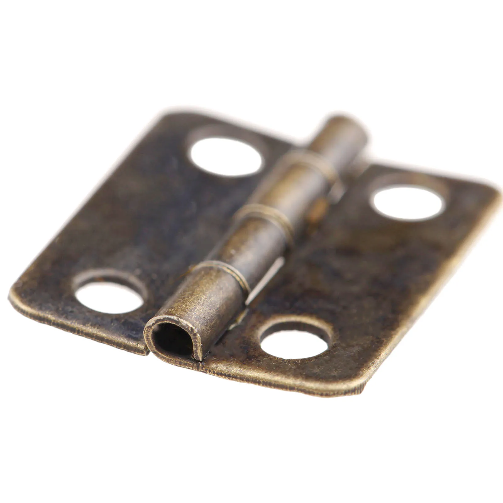 50pcs Mini Small Jewelry Chest Gift Wine Wooden Box Case Furniture Dollhouse Door Hinge with Screw Home 16*13mm