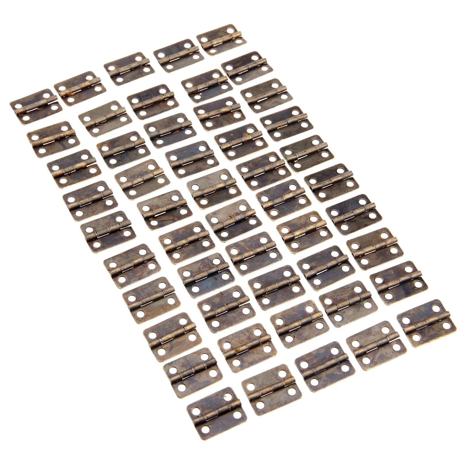 50pcs Mini Small Jewelry Chest Gift Wine Wooden Box Case Furniture Dollhouse Door Hinge with Screw Home 16*13mm