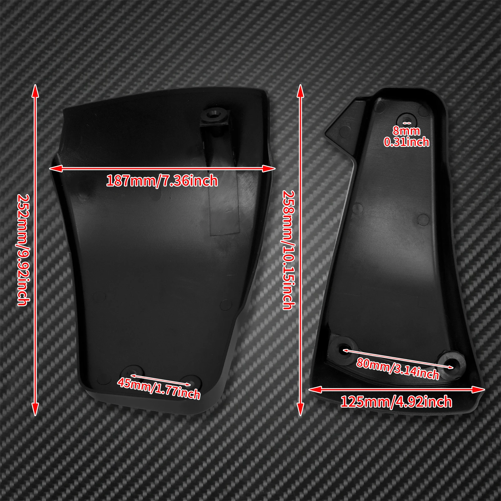 2xMotorcycle Battery Side Cover Fairing Covers For Harley Softail Breakout Fat Boy FXDR Fat Street BOB Slim FLSL 2018 2019 2020
