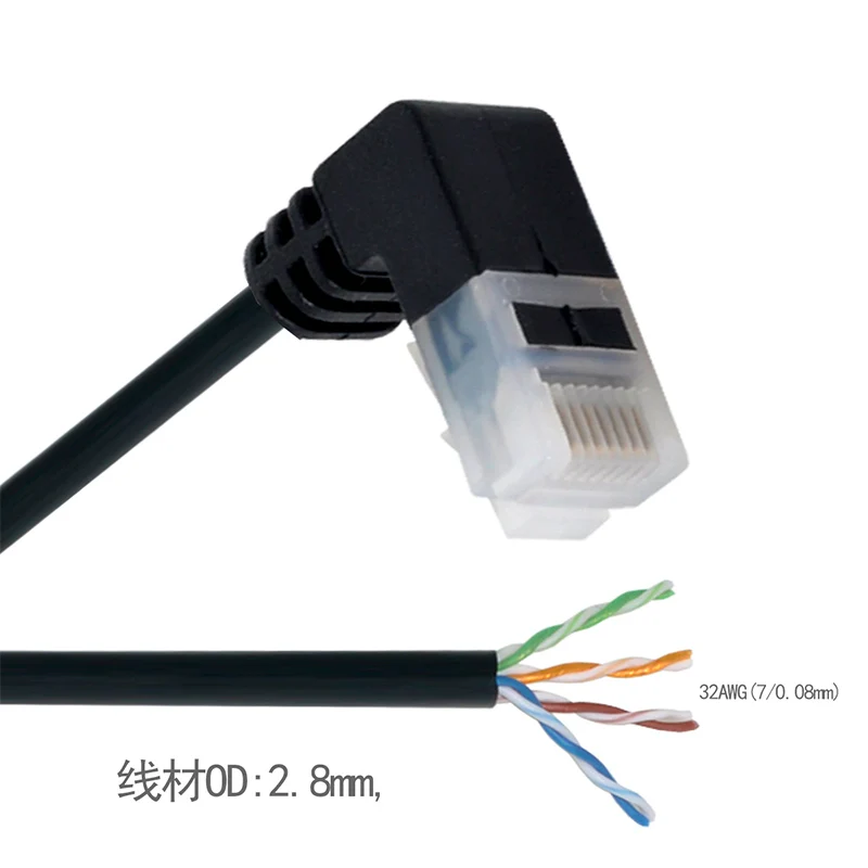 Superfine Ultra Slim Cat6 Ethernet Cable RJ45 Right Left Up Down 90 Degree Angle UTP Network Patch Cord Cat6a Lan Cable 0.25m-3m