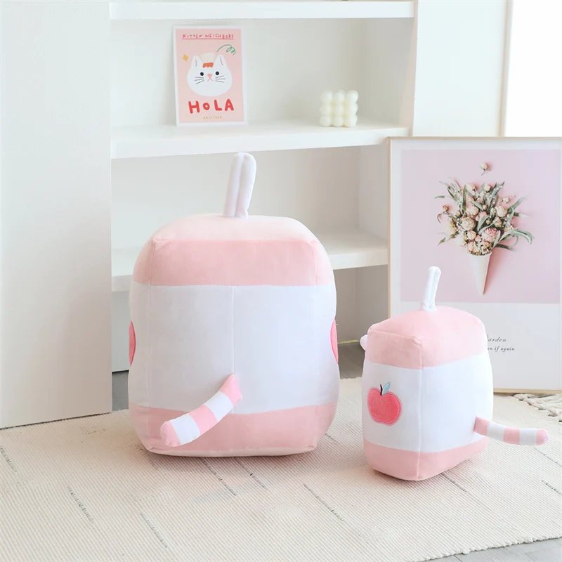 1pc 22/33/42cm Cartoon Cat Milk Bottle Plushie Plush Toy Kitten Tail Backside Juice Drink Throw Pillow Sofa Decor Cushion Rest