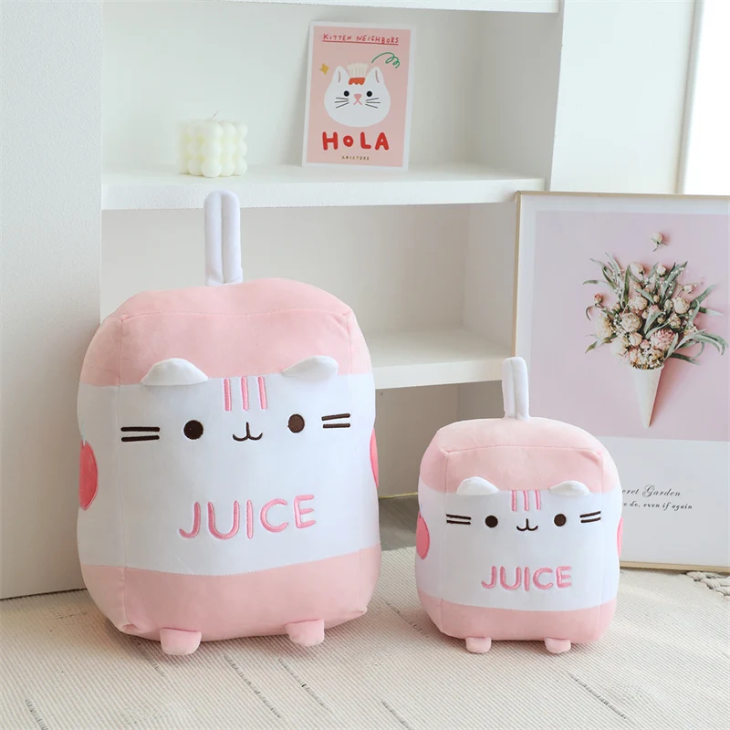 1pc 22/33/42cm Cartoon Cat Milk Bottle Plushie Plush Toy Kitten Tail Backside Juice Drink Throw Pillow Sofa Decor Cushion Rest