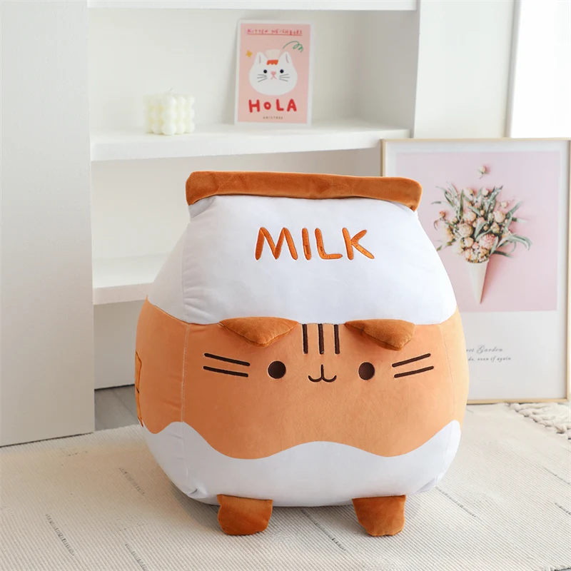 1pc 22/33/42cm Cartoon Cat Milk Bottle Plushie Plush Toy Kitten Tail Backside Juice Drink Throw Pillow Sofa Decor Cushion Rest