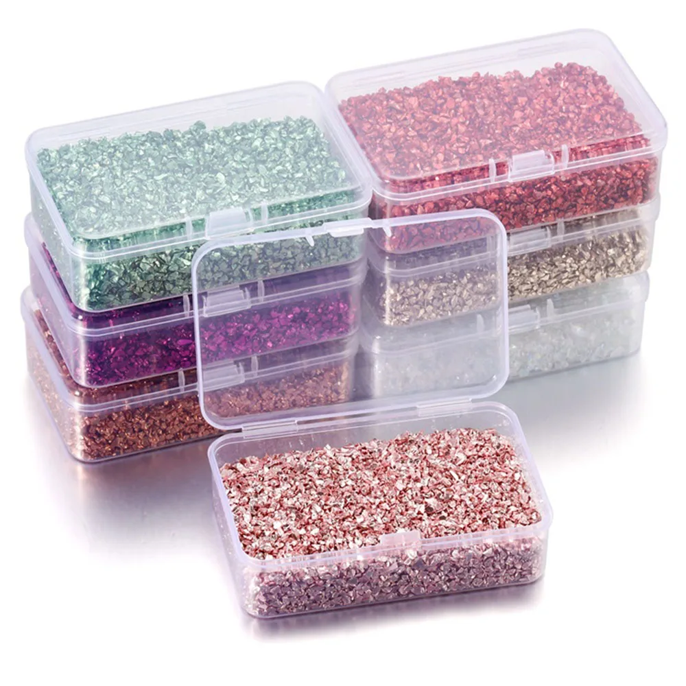 30-80g Crushed Glass Stones Resin Filling for DIY Epoxy Resin Silicone Mold Irregular Broken Stone Nail Art Epoxy Crafts Filler