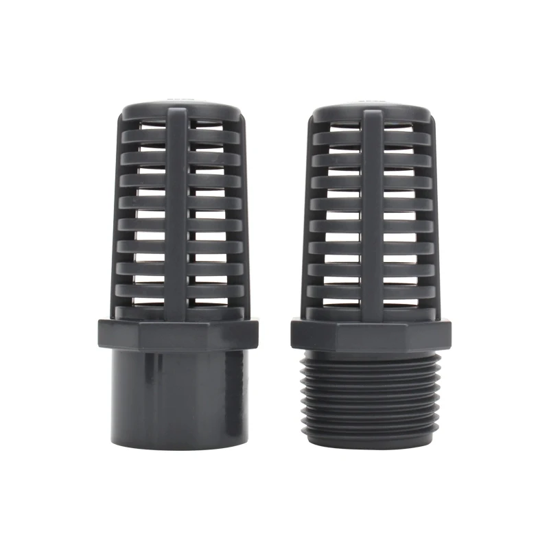 1Pc UPVC Aquarium Water Pump Filter Joint Fish Tank Water Inlet Strainer PVC Pipe Permeable Cap Flower Basket Strainer Screen