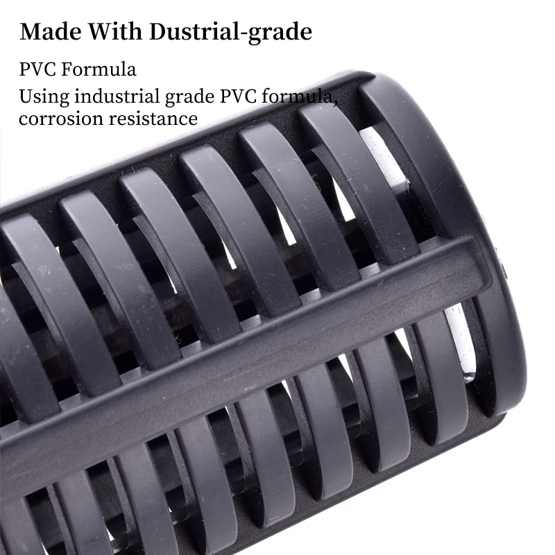 1Pc UPVC Aquarium Water Pump Filter Joint Fish Tank Water Inlet Strainer PVC Pipe Permeable Cap Flower Basket Strainer Screen