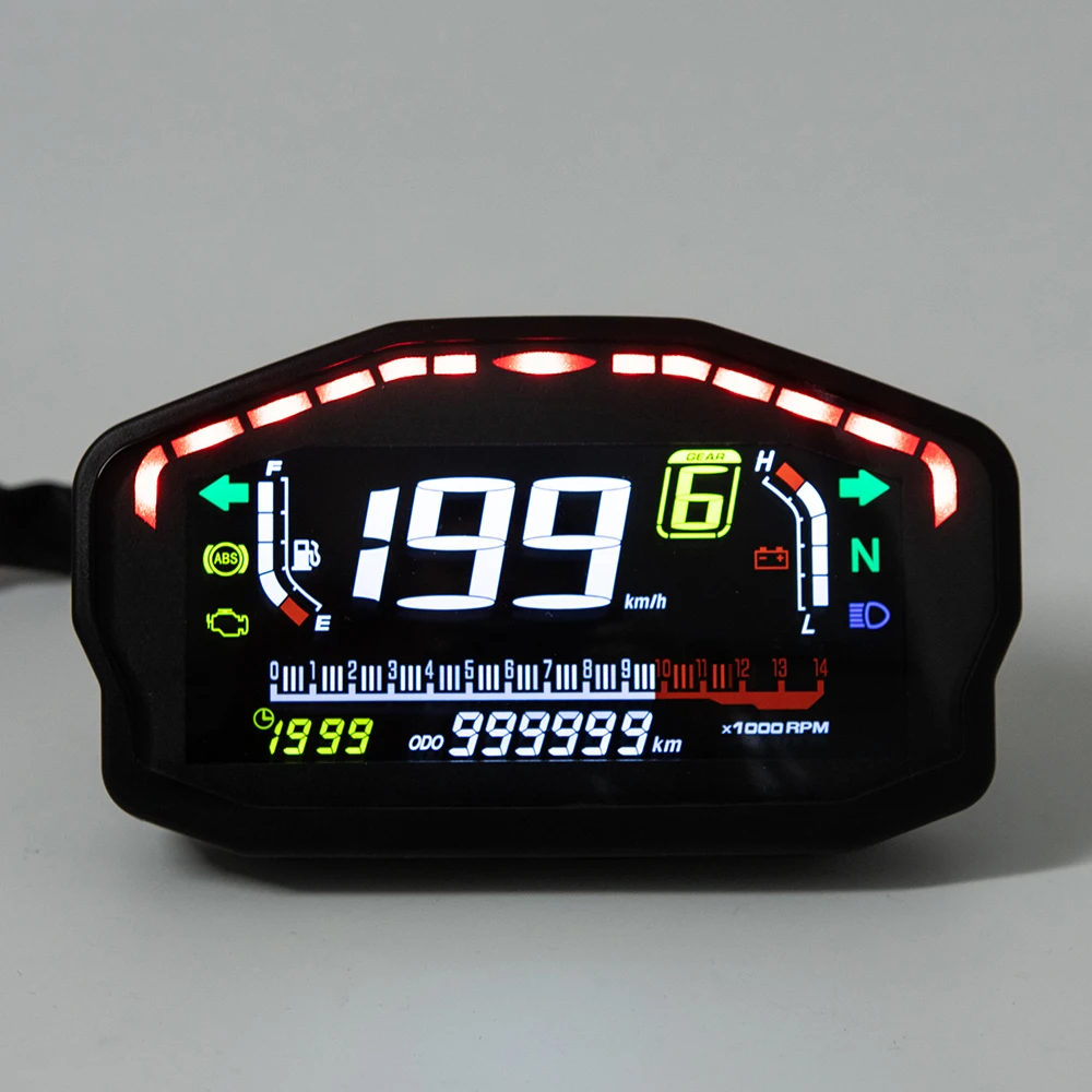 Universal Motorcycle LED LCD Speedometer Digital Odometer Backlight For 1 2 4 Cylinders For BMW For Honda Ducati Kawasaki Yamaha
