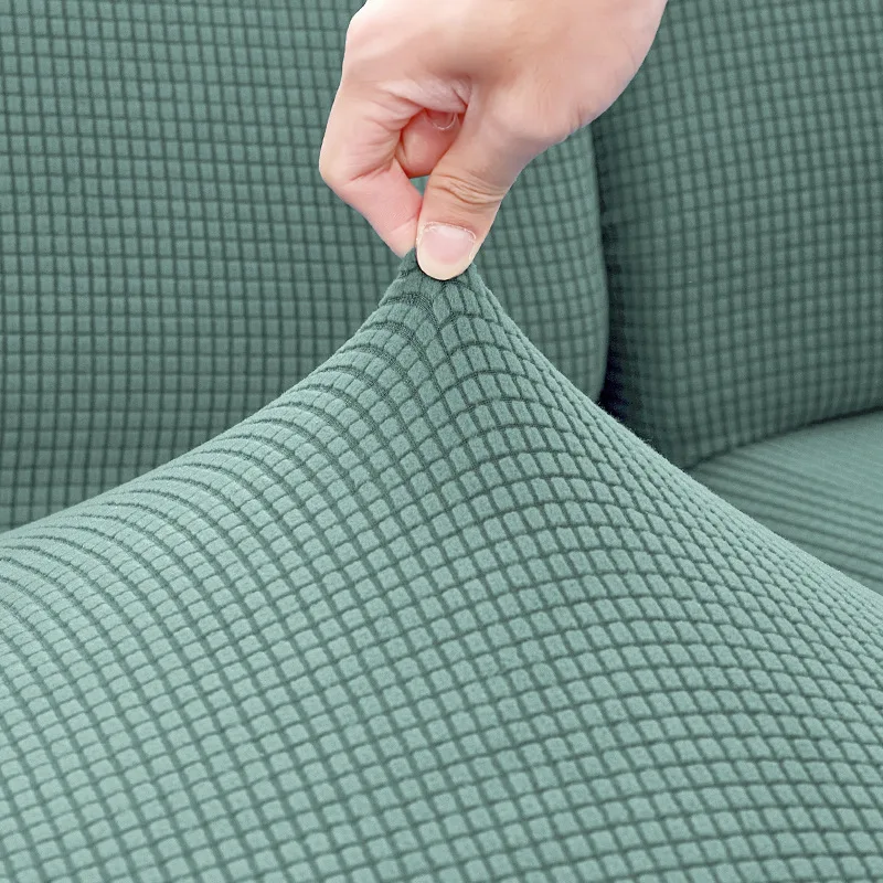 New Jacquard Sofa Seat Cushion Cover Polar Fleece Chair Covers Stretch Washable Removable Slipcover Sofa Protector 1/2/3/4 Seat