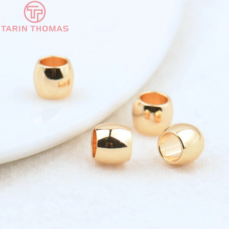 (3377) 20PCS 24K Gold Color Brass Square Spacer Beads High Quality Jewelry Making Supplies Bracelets Findings Accessories