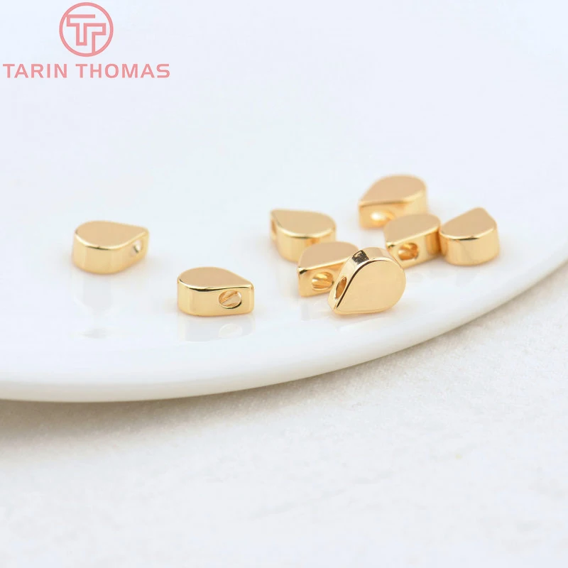 (3377) 20PCS 24K Gold Color Brass Square Spacer Beads High Quality Jewelry Making Supplies Bracelets Findings Accessories