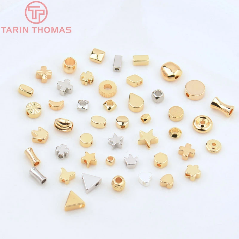 (3377) 20PCS 24K Gold Color Brass Square Spacer Beads High Quality Jewelry Making Supplies Bracelets Findings Accessories