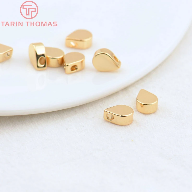 (3377) 20PCS 24K Gold Color Brass Square Spacer Beads High Quality Jewelry Making Supplies Bracelets Findings Accessories