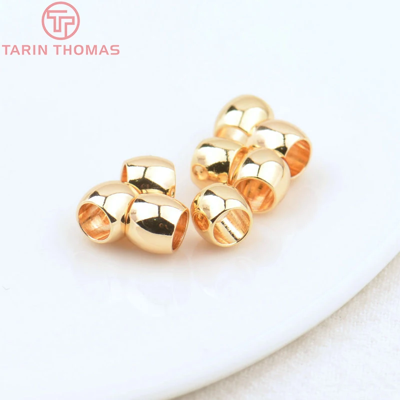 (3377) 20PCS 24K Gold Color Brass Square Spacer Beads High Quality Jewelry Making Supplies Bracelets Findings Accessories