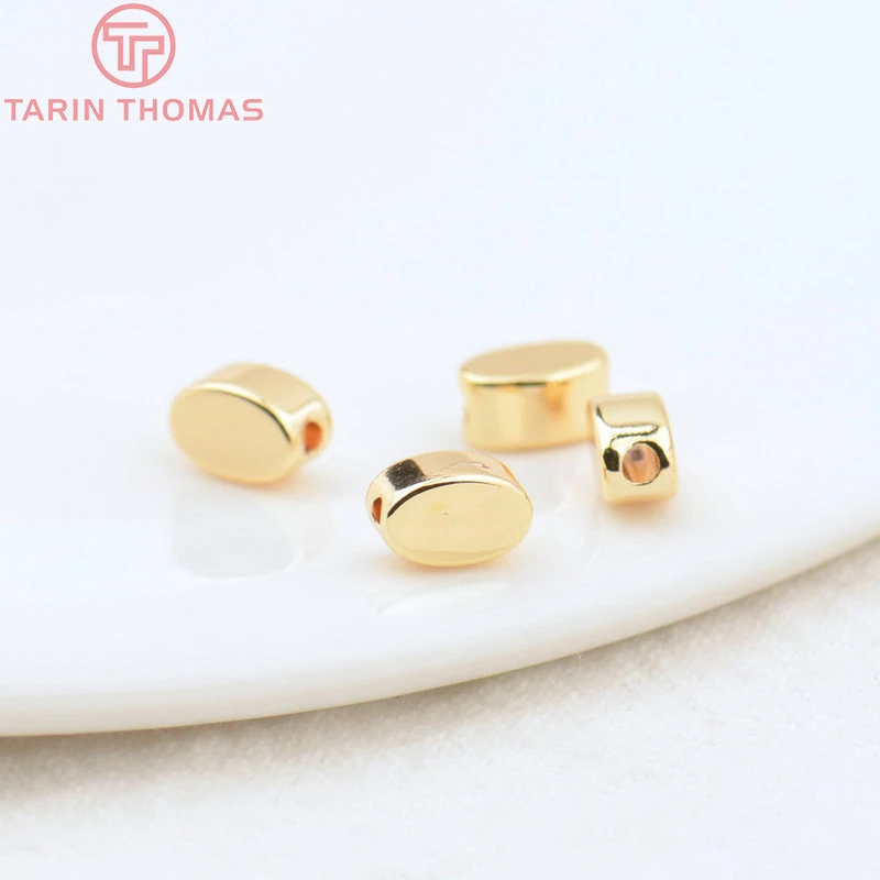 (3377) 20PCS 24K Gold Color Brass Square Spacer Beads High Quality Jewelry Making Supplies Bracelets Findings Accessories