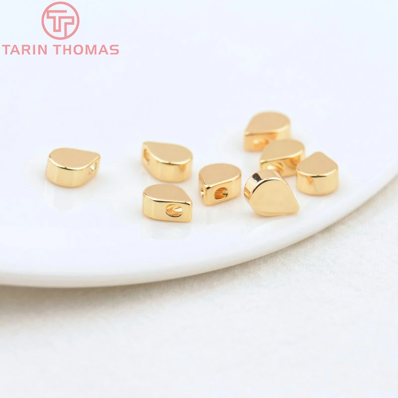 (3377) 20PCS 24K Gold Color Brass Square Spacer Beads High Quality Jewelry Making Supplies Bracelets Findings Accessories