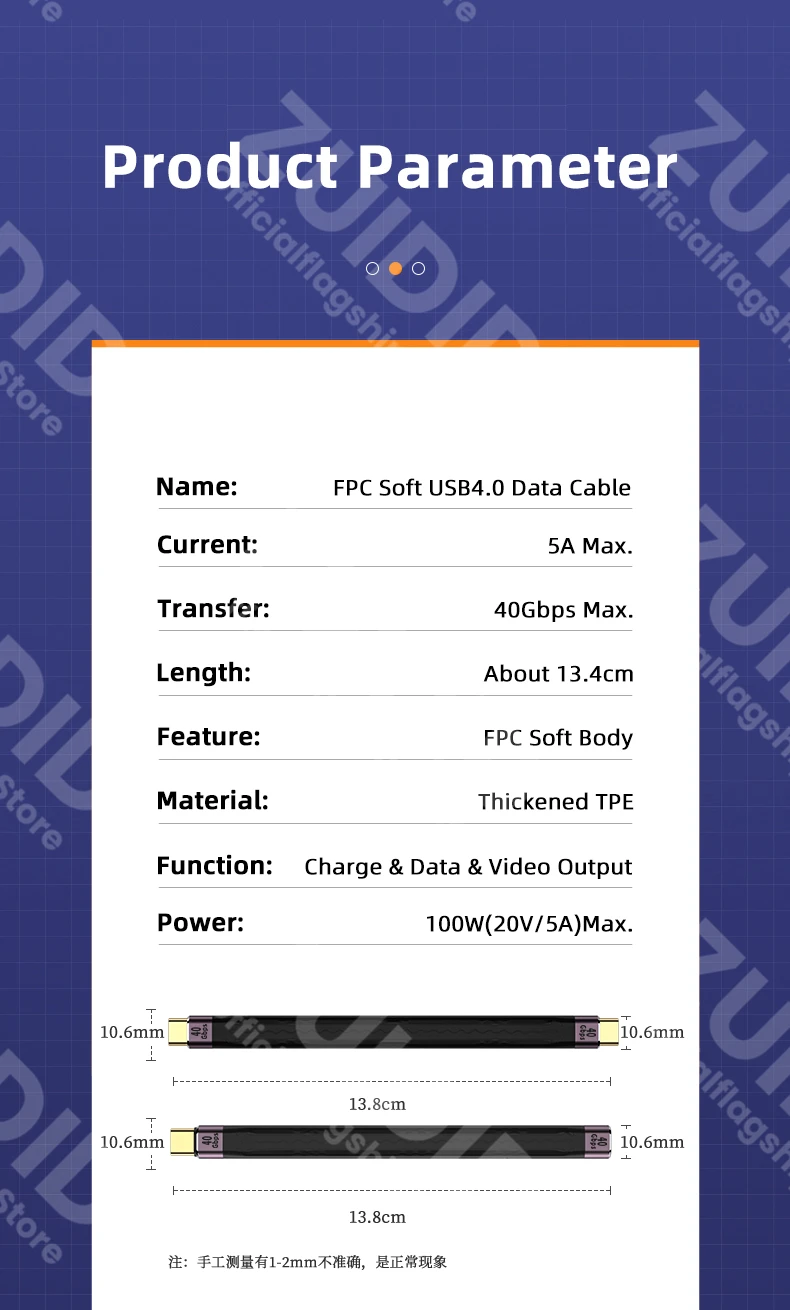 USB 4.0 Gen3 Data Cable PD 100W 5A Fast Charging USB C to Type C Cable Thunderbolt 3 4K@60Hz Cable USB Tipo C 40Gbps Data Cabel