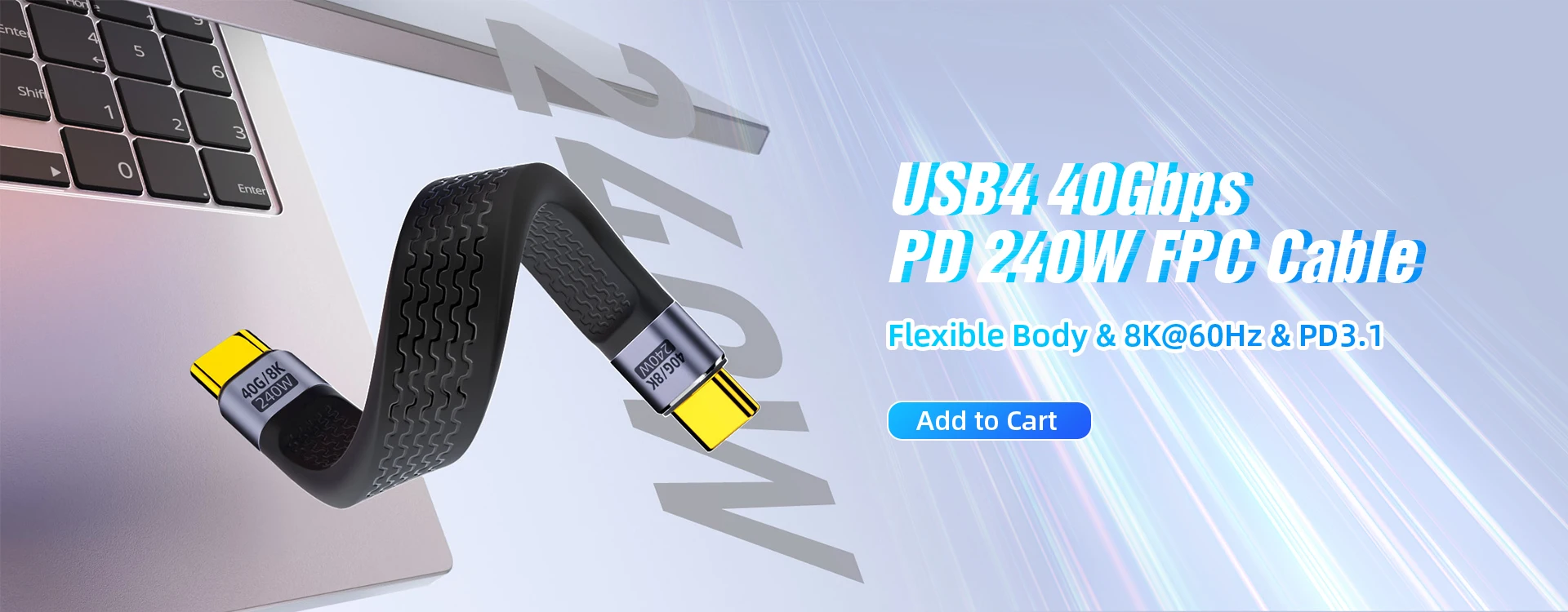 USB 4.0 Gen3 Data Cable PD 100W 5A Fast Charging USB C to Type C Cable Thunderbolt 3 4K@60Hz Cable USB Tipo C 40Gbps Data Cabel