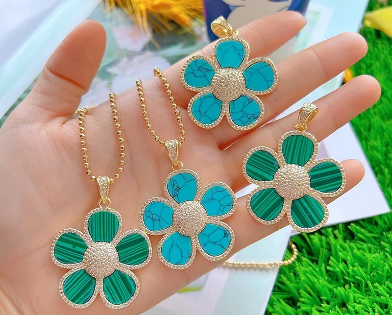 Fashion Elegant Love Heart Round Shape Natural Mother of Pearl Shell Agate Malachite Pendant Charm,DIY Necklace Accessories M30