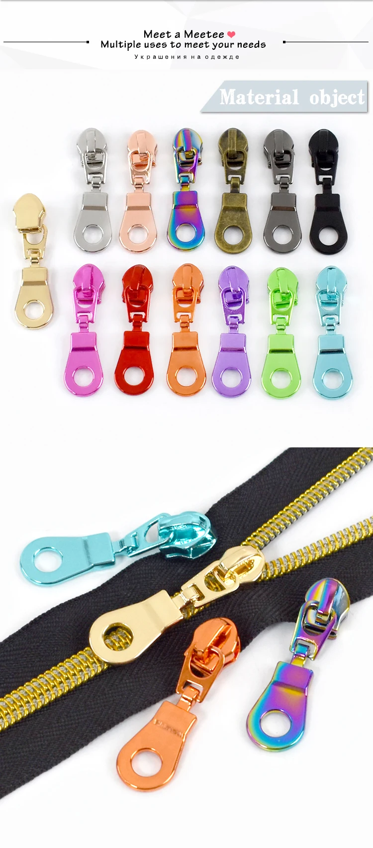 5/10/20Pcs 5# Zipper Heads For Nylon Zippers Bag Zip Puller Sliders Zips Repair Kits DIY Sewing Garment Replacement Accessories