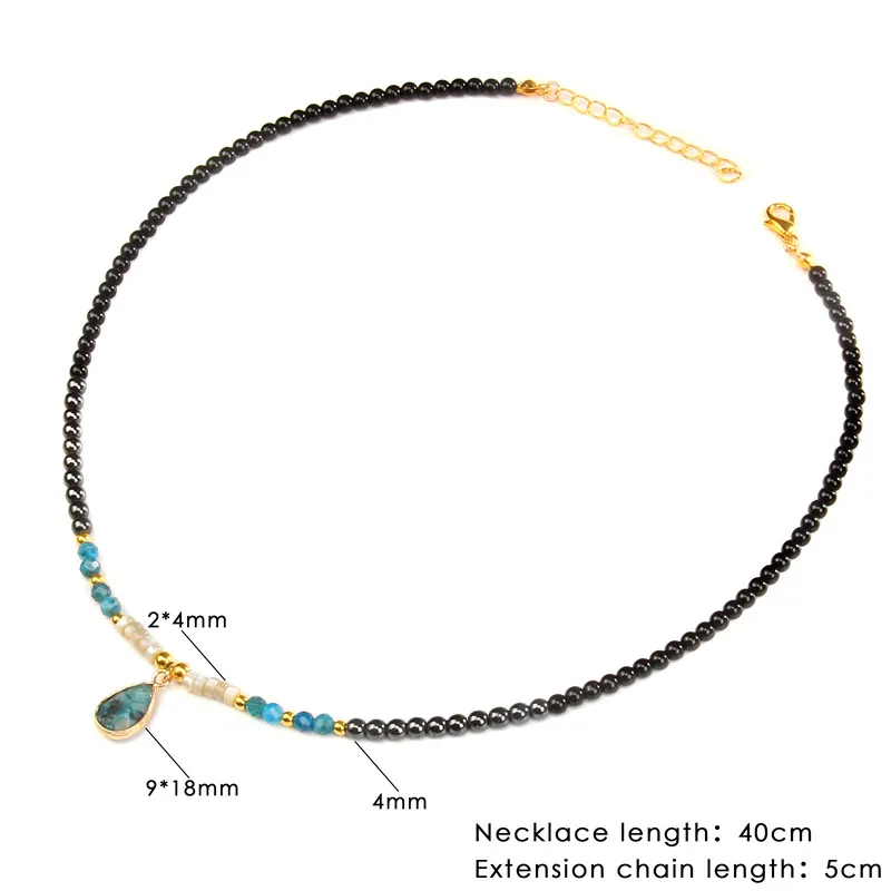 40cm Drop Pendant Necklace Natural Quartzs Stone Beaded Charm Necklaces Vintage Female Energy Necklace for Women Jewelry Gifts