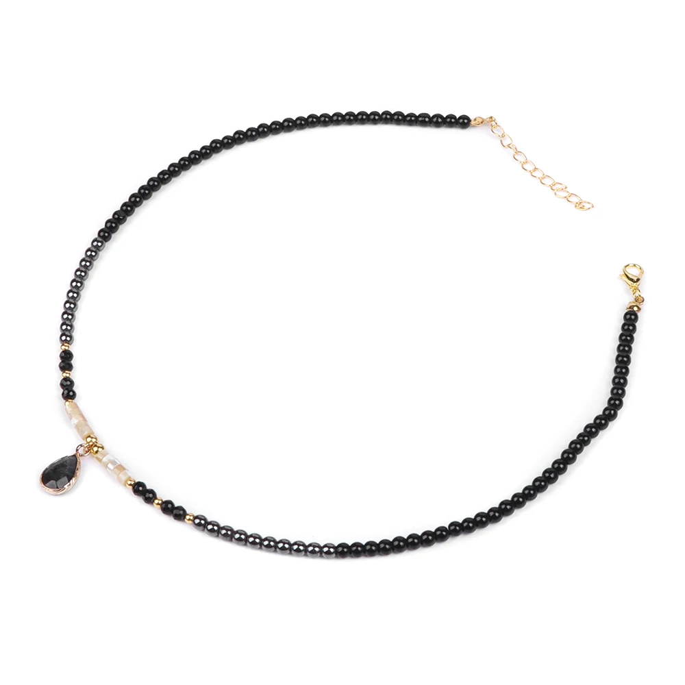 40cm Drop Pendant Necklace Natural Quartzs Stone Beaded Charm Necklaces Vintage Female Energy Necklace for Women Jewelry Gifts
