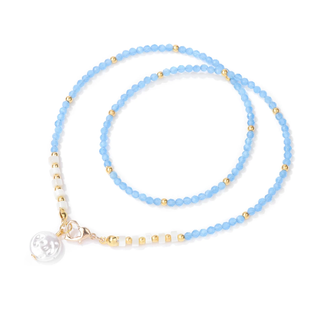 40cm Drop Pendant Necklace Natural Quartzs Stone Beaded Charm Necklaces Vintage Female Energy Necklace for Women Jewelry Gifts