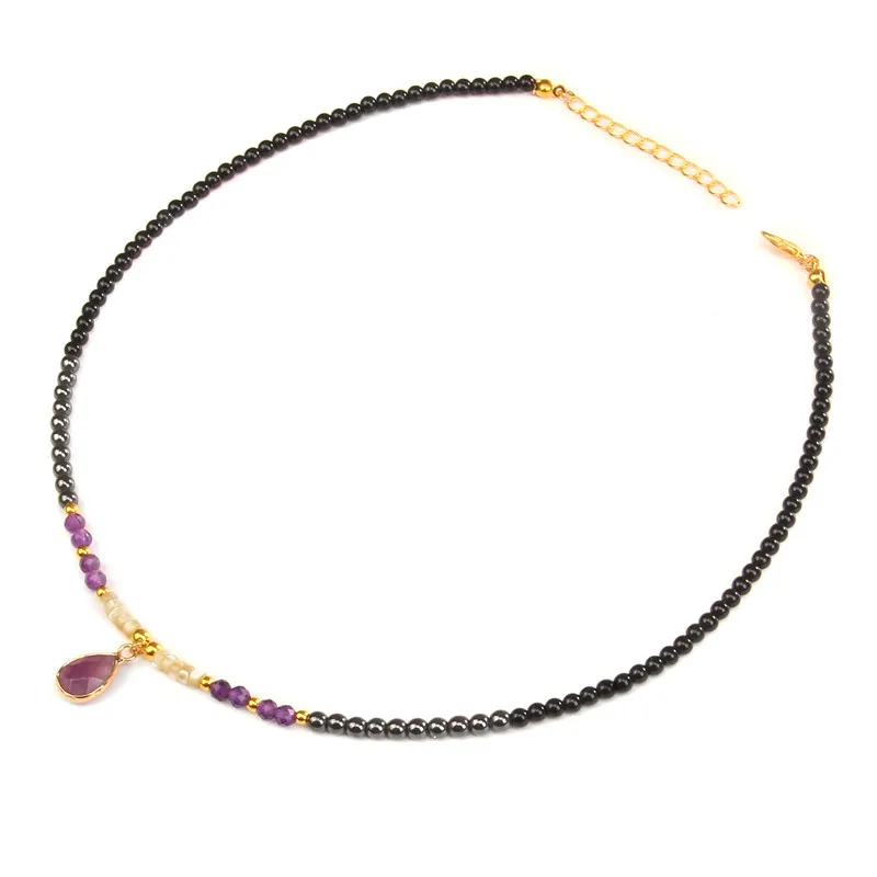 40cm Drop Pendant Necklace Natural Quartzs Stone Beaded Charm Necklaces Vintage Female Energy Necklace for Women Jewelry Gifts