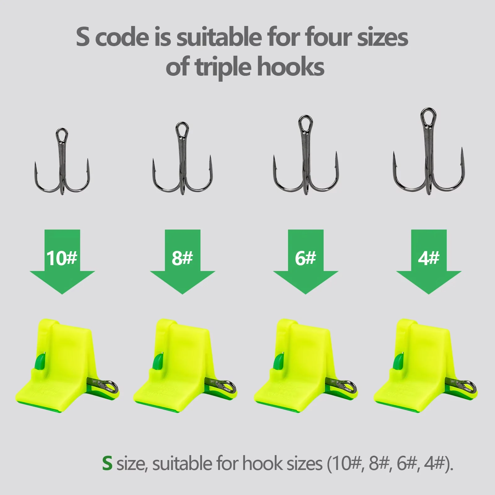 10pcs Automatic Fishing Hooks Protector for Fishing Treble Hooks Case Bonnets Hooks Covers Case Green Fishing Accessories