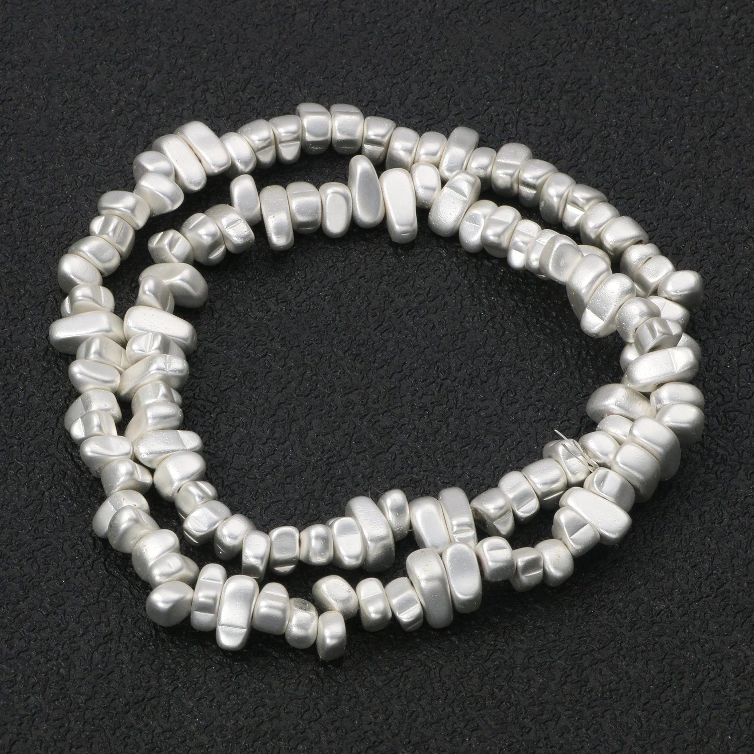 Natural Hematite Silver Plated Beads Round Cube Irregular Spacer Loose Beads For Jewelry Making DIY Bracelets Earrings Finding