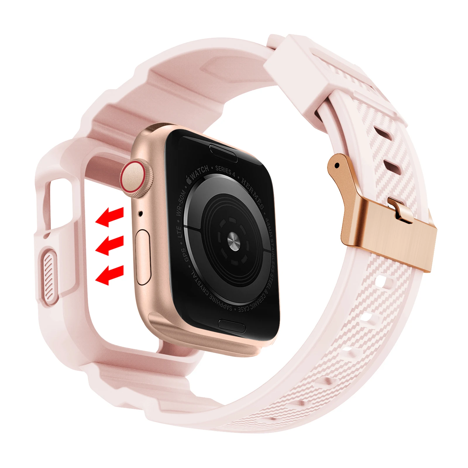 TPU case+strap For Apple Watch Band 45mm 44mm 49mm 41mm 40mm 38mm 42mm bracelet watchband cover Iwatch Series 9 8 3 6 SE 7 ultra