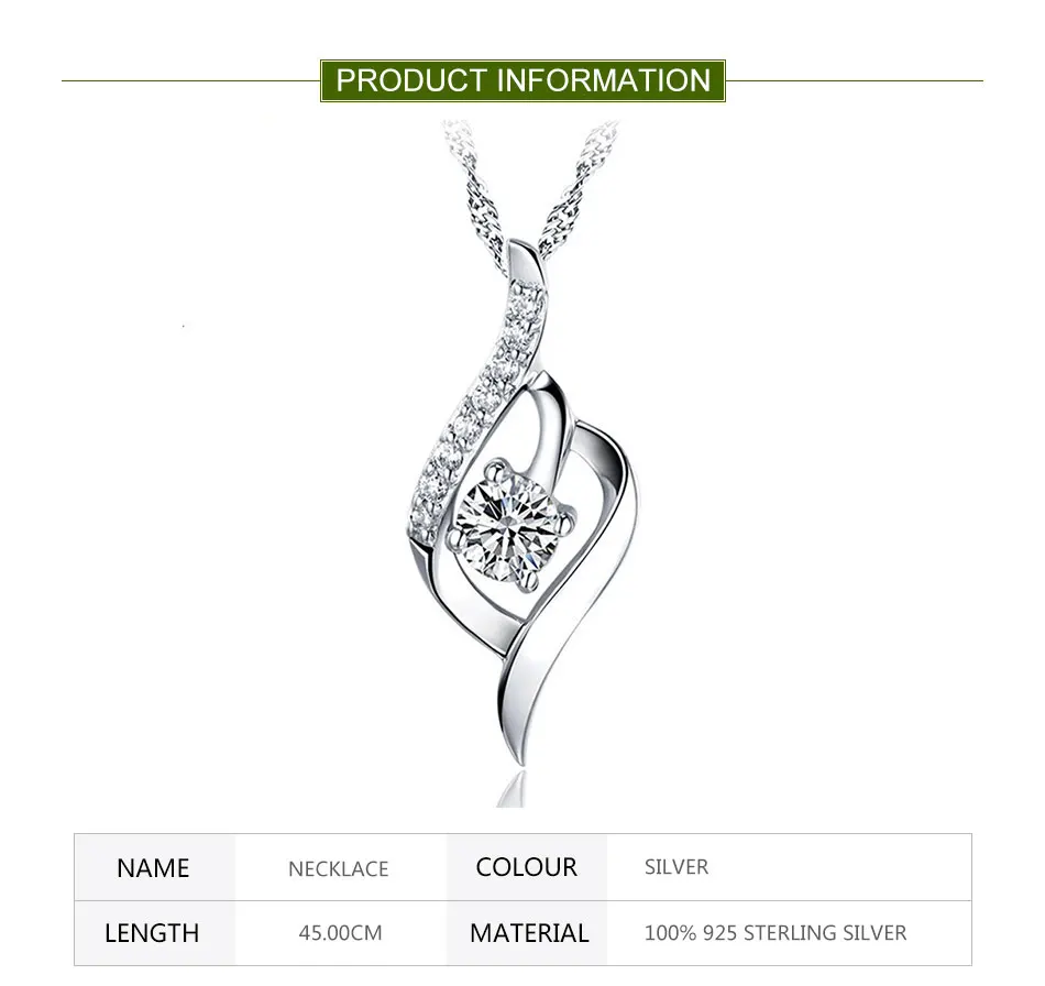 ZDADAN 925 Sterling Silver Heart Amethyst Necklace For Women Fashion Wedding Jewelry