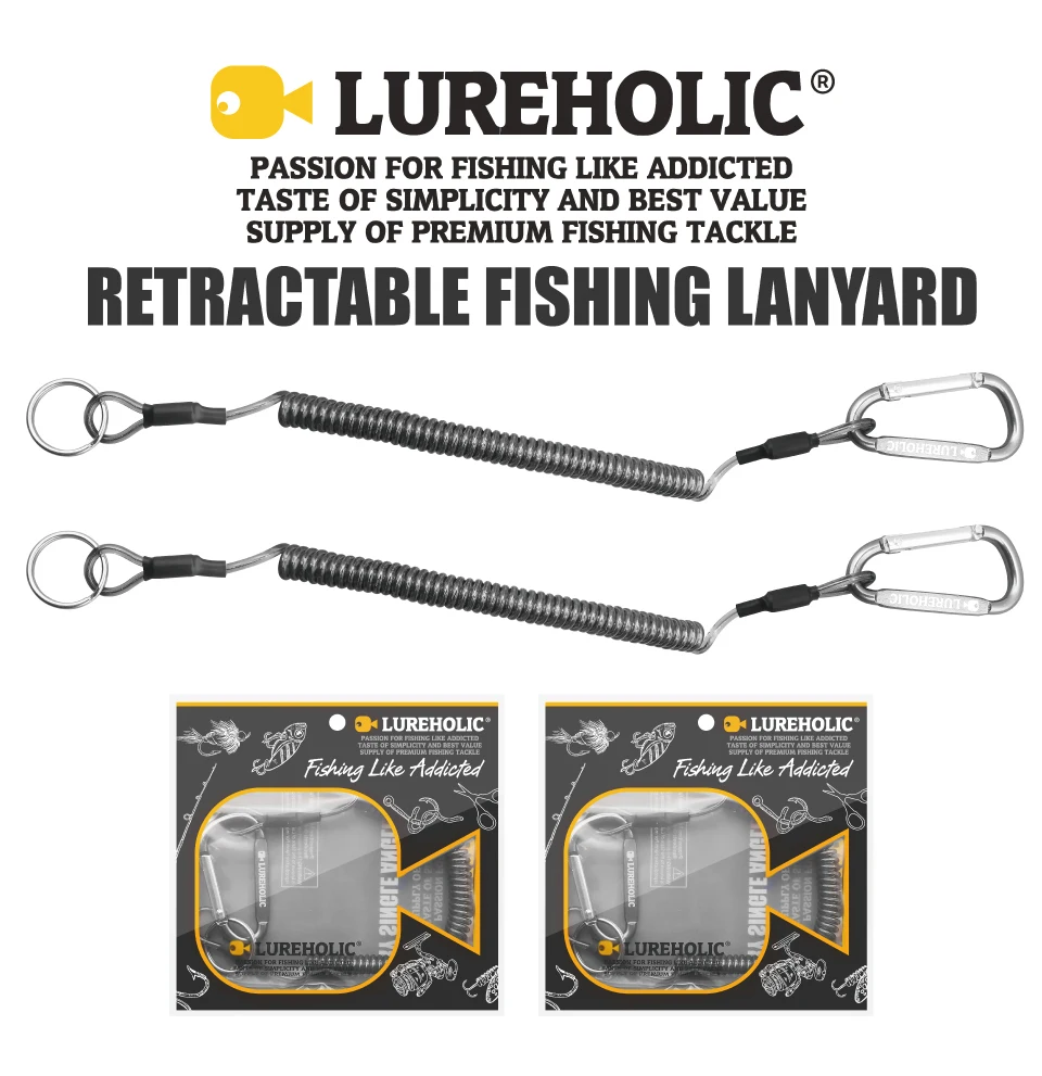 Lureholc 25cm~100cm Lure Fishing Lanyards Boating Multicolor Ropes Kayak Camping Secure Pliers Lip Grips Tackle Tools