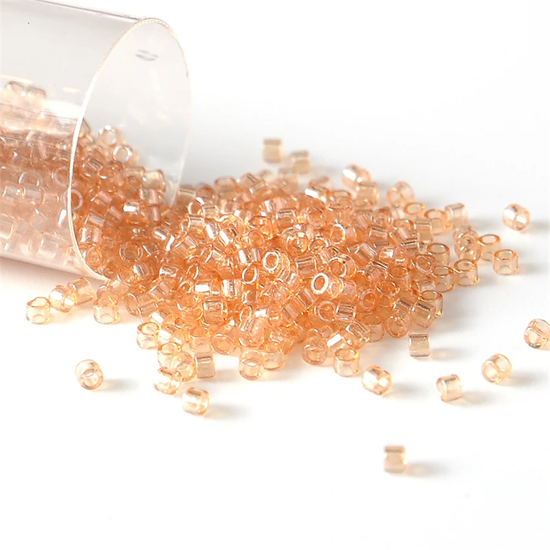 10g 2000pcs Japan Miyuki Delica Beads 11/0 Transparent Luster Color 1.6mm Glass Seed Beads for Needlework Jewelry Making