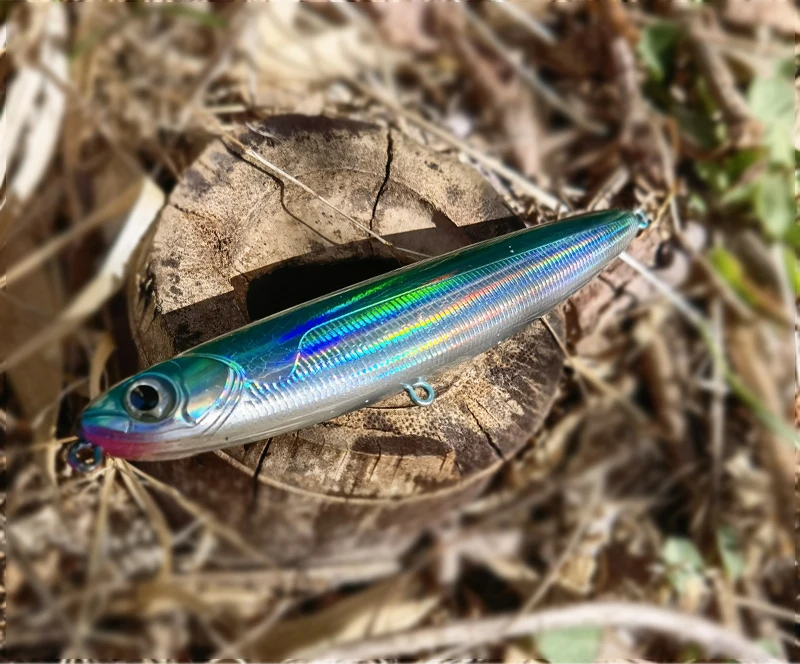 Jerry Surface Pencil Floating Lure 110mm/4,5in Topwater Stickbait Rattling Rock Spinning Fishing Hard Bait for Seabass Fishing