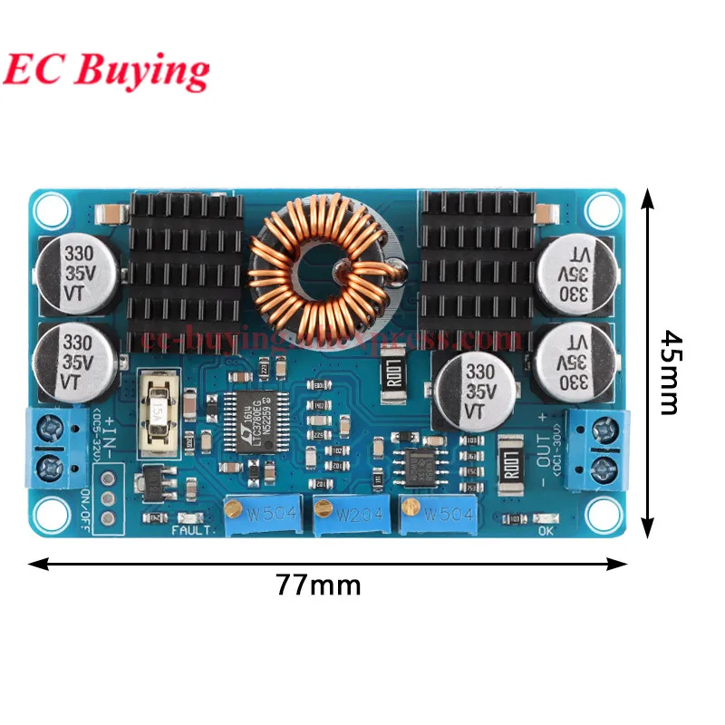 LTC3780 DC-DC 5-32V to 1V-30V 10A 8A 3A Automatic Step UP Down Converter Boost Buck Charging Power Supply Module Solar Charger