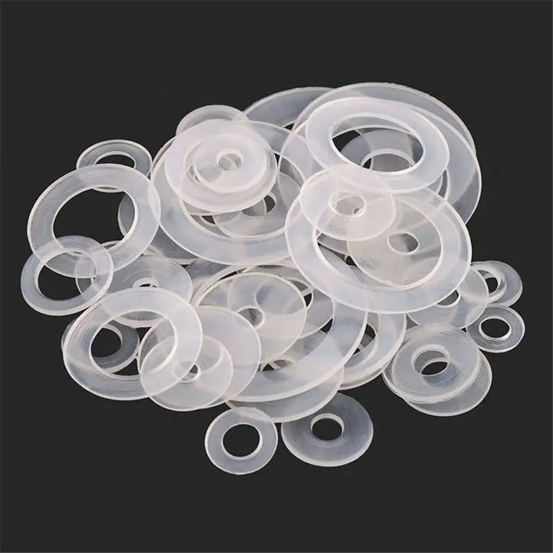 30/50/100pcs M3 M3.5 M4 M5 M6 M8 M10 M14 M16 M18 M20 Plastic Nylon Flat Washer Plane Spacer Insulation Gasket Ring For Screw