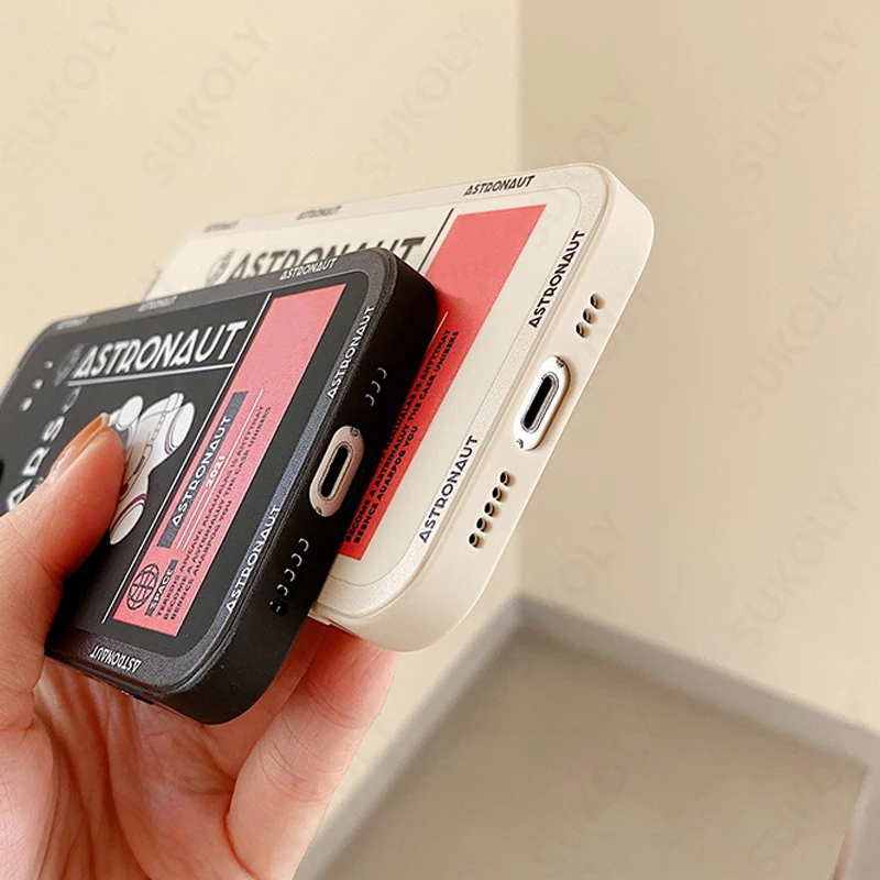 Astronaut Hand Lanyard Phone Case For Samsung Galaxy S25 FE S26 S25 S23 S24 S22 Ultra A57 A56 A37 A17 A16 A26 A54 A55 Soft Cover