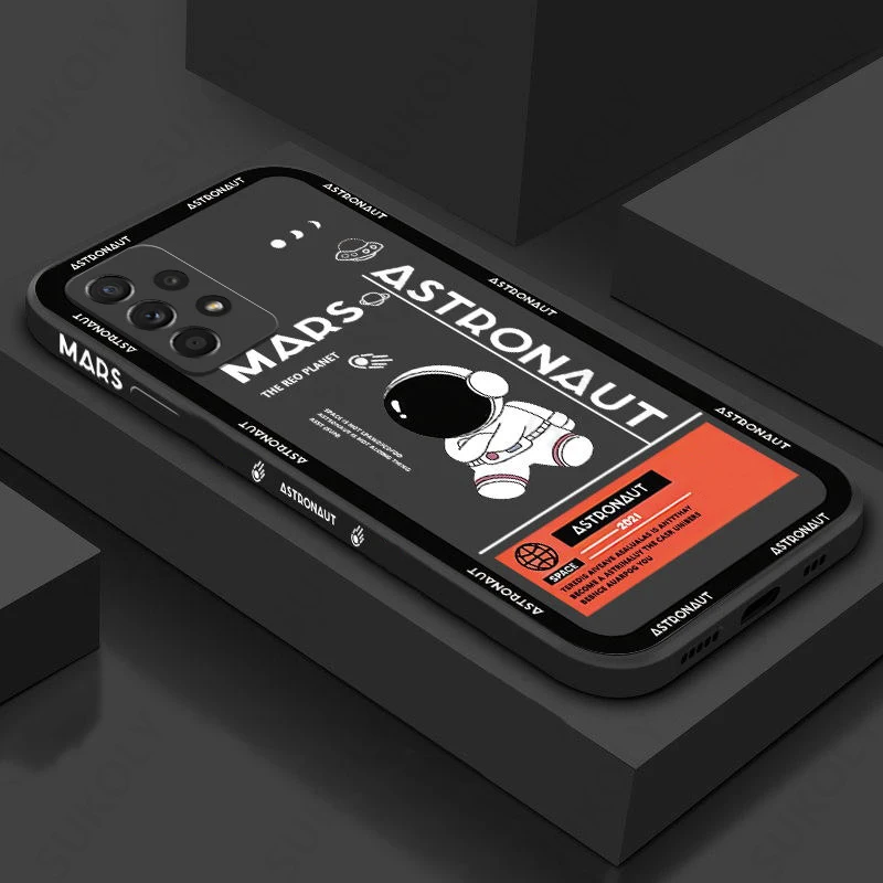 Astronaut Hand Lanyard Phone Case For Samsung Galaxy S25 FE S26 S25 S23 S24 S22 Ultra A57 A56 A37 A17 A16 A26 A54 A55 Soft Cover
